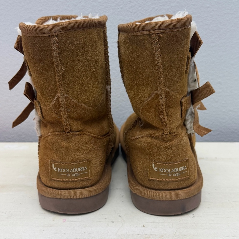 Koolaburra By Ugg Brown Suede Victoria Short Boots Size 1 - Picture 6 of 8